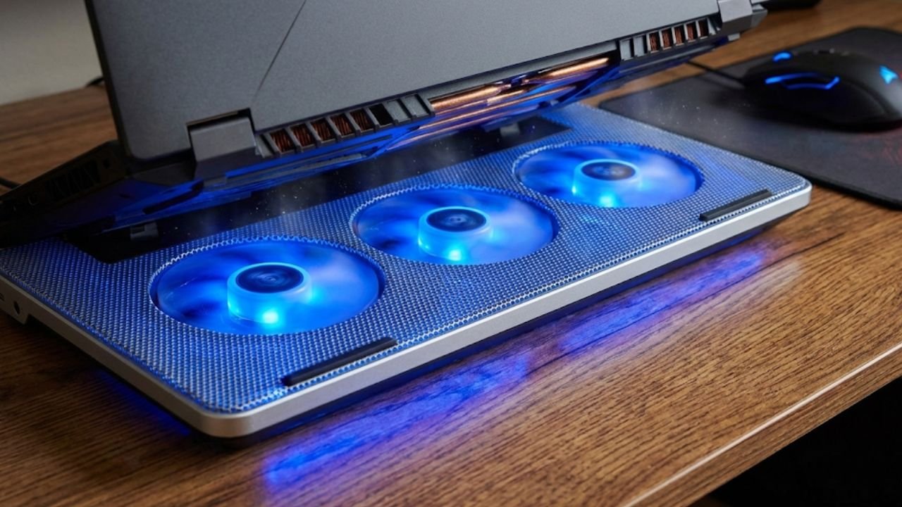 Bahaya Main Game Berat di Laptop KentangPenggunaan cooling pad untuk mendinginkan laptop saat bermain game.