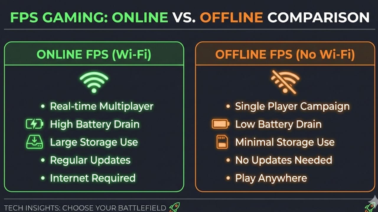 10 Game FPS Android Terbaik 2026: Grafik Dewa Tapi Ramah HP Kentang! 3 perbandingan fitur online offline dan ukuran game FPS Android 2026.